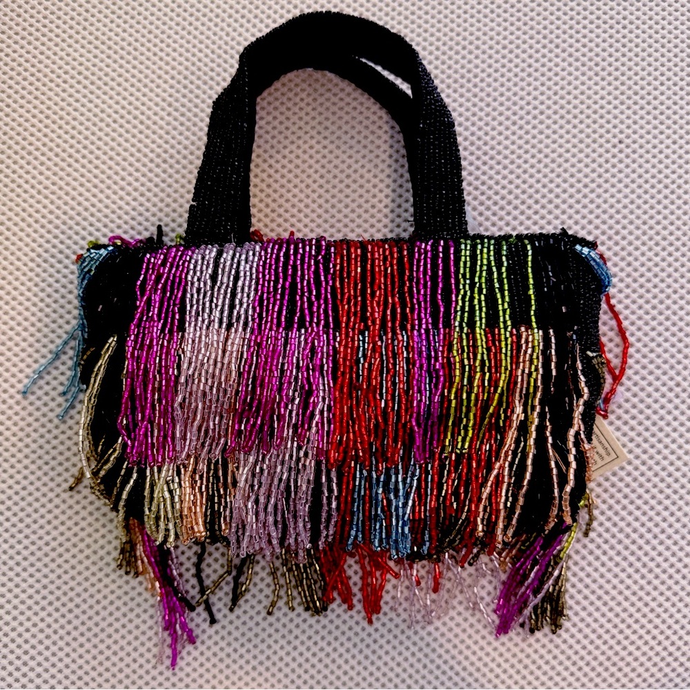 Birthday Fringe Beaded Bag